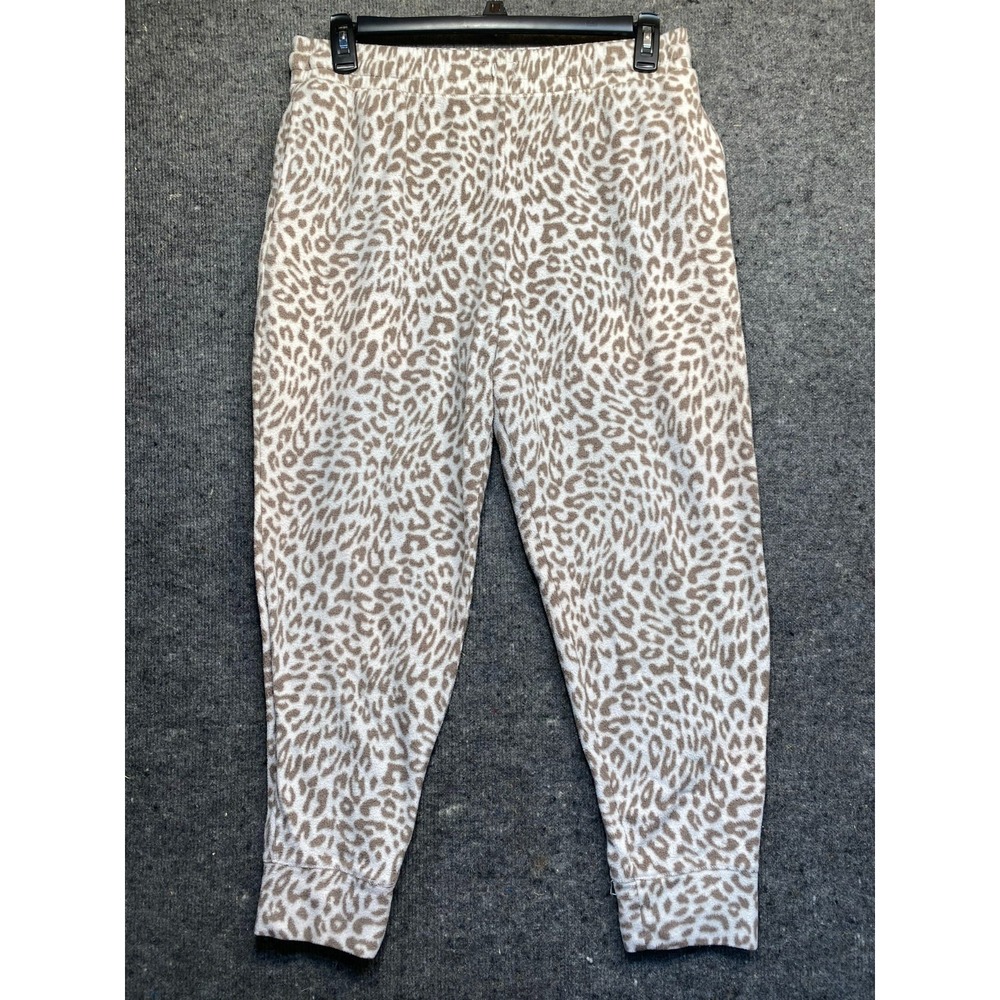 Jaclyn Intimates XL Beige Animal Print Ultra Soft Pajama Lounge Pants Pockets